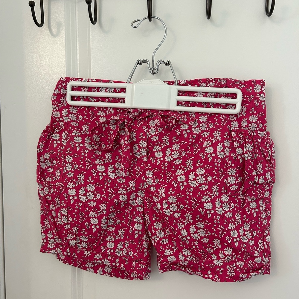 Girls' Floral Pink Summer Shorts